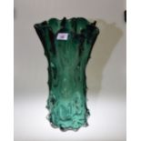 A large studio glass vase. 39cm