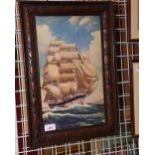 Peter M Wood, A Ship At Full Sail, oil on canvas, framed