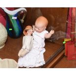 An Armand Marseille bisque headed baby doll no. 351 together with an Armand Marseille 370 doll