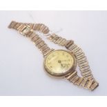 A 9ct gold lady's wrist watch