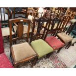 Three 19th century chairs; tog. with a 20th century chair