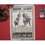 A vintage poster relating to SKA music "The Specials", Rudy's Music Shop