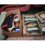 A box of books; tog. with a box of miscellaneous items