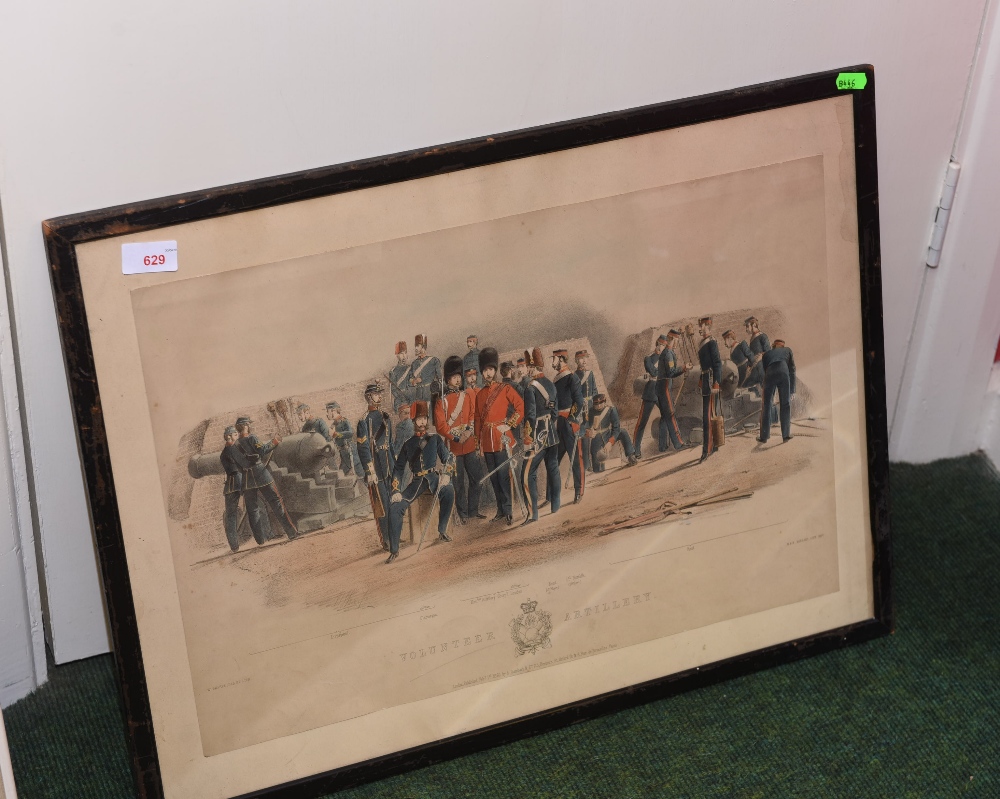 A coloured print after W Sharpe, volunteer Artillery