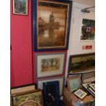 A pair of watercolours indistinctly signed E Turton, together with a Contempory painting of a