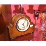 An oak cased mantel clock, Elliott, circa 1930