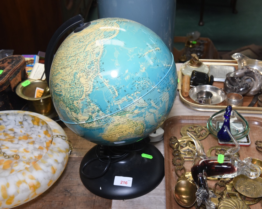 A table globe lamp