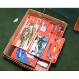 A box of complete Airfix military models