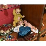 Two Armand Marseille dolls; one 390 1 1/2, the other 996 4; tog. with a Pedigree doll