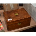 A 19th Century brass inlaid mahogany box