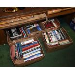 Five boxes of books predominantly on war and military