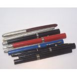 A collection of Vintage pens comprising six Parker, four Shaeffer and an Osmiroid pen (11)