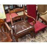 A 19th century style mahogany dining chair