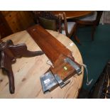 A mahogany ship's rudder