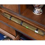 A group of approx. 40 19th century brass stair rods