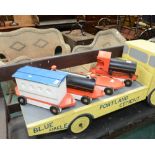 A vintage painted toy train