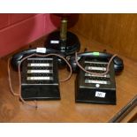 Two vintage American switchboard phones