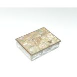 A mother of pearl and brass trinket box