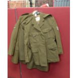 Three army uniform jackets