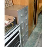 A pair of Vickers & Armstrongs vintage metal filing cabinets