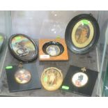 A group of miniatures and relief plaques of Napoleonic interest and two military miniature