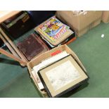 Three boxes inc. a quantity of Marvel and other comics, loose stamps etc