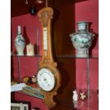 An oak cased barometer, Benn Franks, Hull