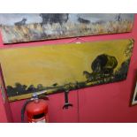 Cavan Corrigan, (20th Century) Gypsy Caravan, signed lower left, oil on canvas, unframed