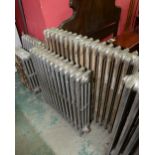 Two vintage cast iron radiators