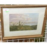 British School, late 19th Century, View of Iona, watercolour, framed and glazed