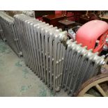 Two vintage cast iron radiators