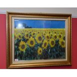 Johnny Gaston (Scottish b. 1955) Sunflowers, pastel, signed, inscribed verso and dated  2000, framed