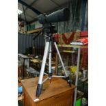 A high powered bird spotting scope