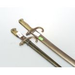 Two reproduction bayonets