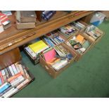 Eight boxes of books inc. novels and cookery reference