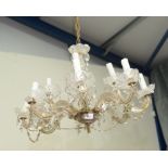 A George III style eight light chandelier