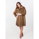 A 1960's mink three quarter length coat by Clive for George Smith & Sons, Regent Street