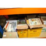 Fourteen boxes of reference books inc. antique, railway, geographical etc