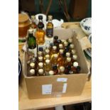 A box of collectable whisky miniatures