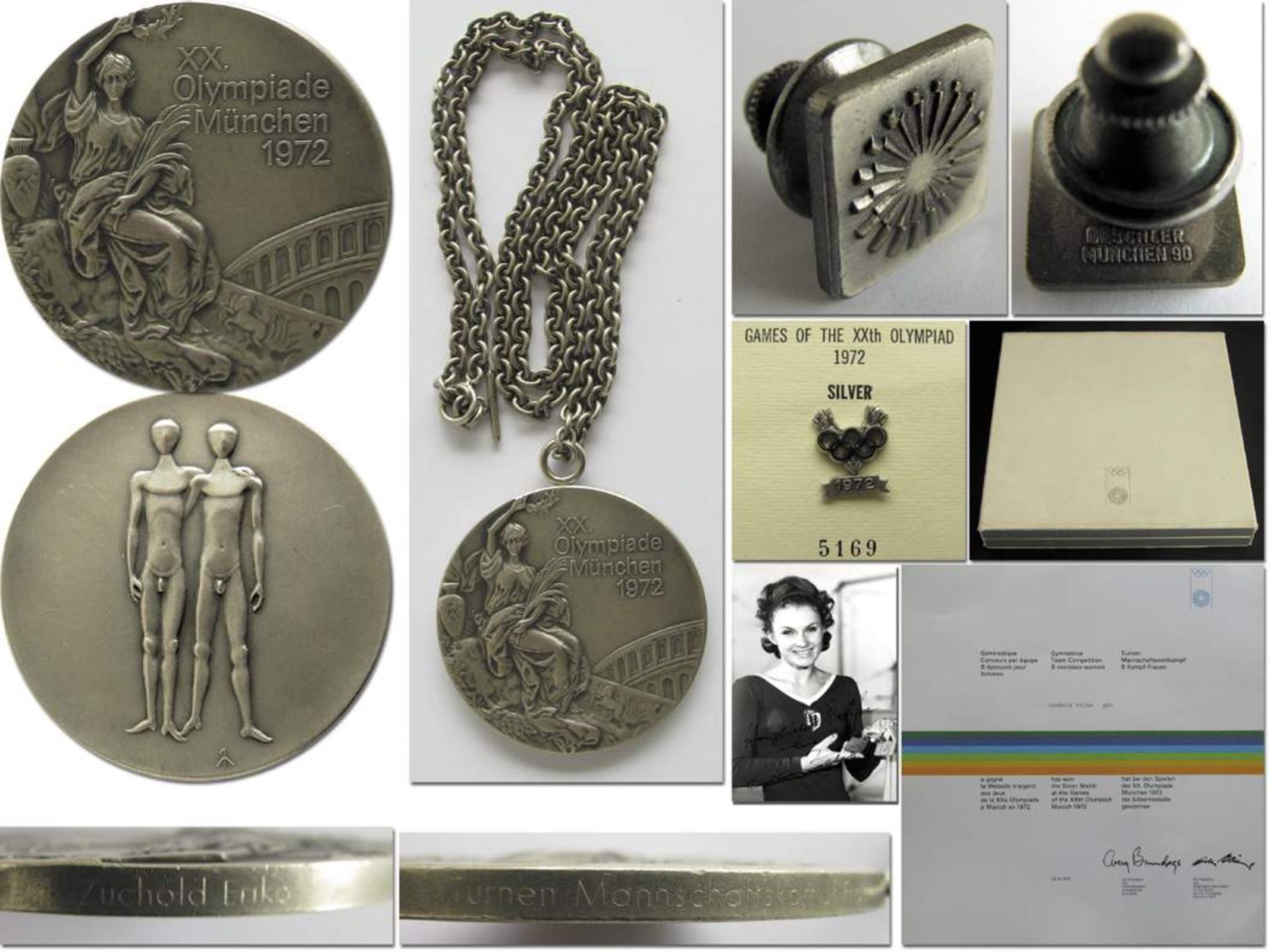 Winner's Medal: Olympic Games 1972  Munich - Silver medal of the Olympic Games in Munich 1972 for