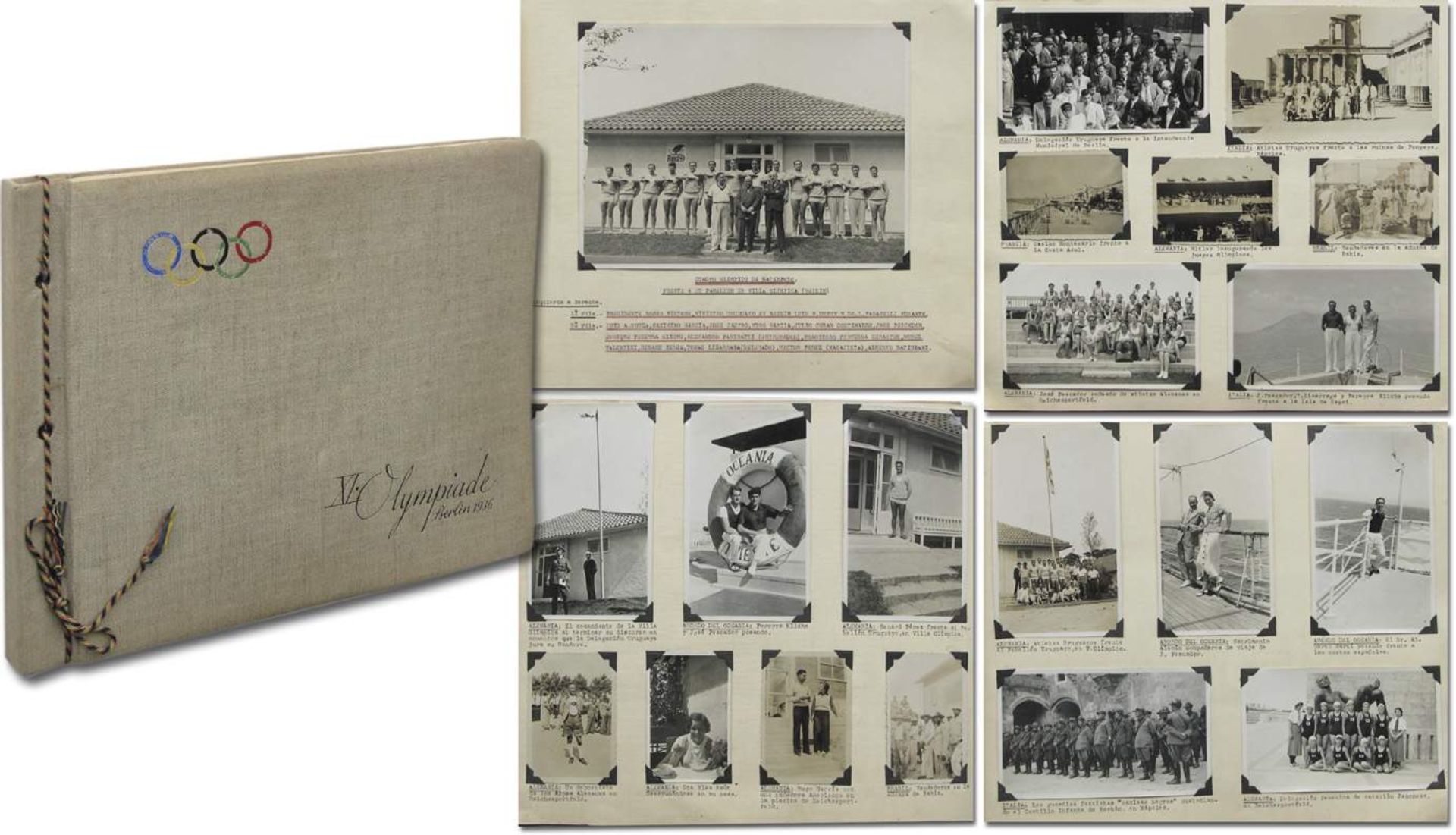 Olympic Games Berlin 1936 Participants Photoalbum - Photo album of Uruguayan participant at the