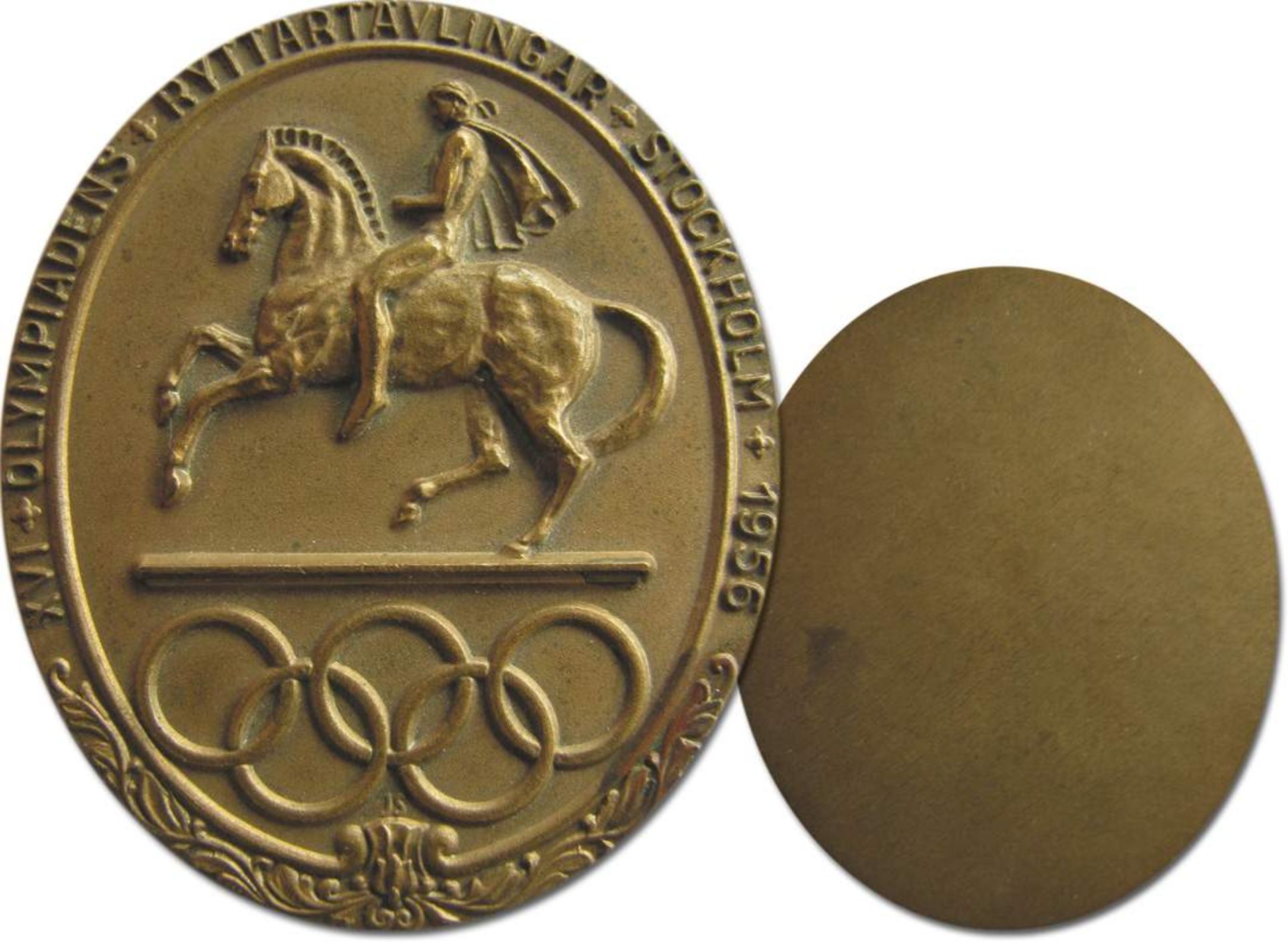 Olympic Games Stockholm 1956 Participation medal - Bronze, with lettering "XVI Olympiadens