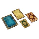 A LOT OF FOUR OTTOMAN BINDERS 19th century 17 x 11 cm, 22 x 14 cm, 24 x 15 cm, 28 x 20 cm  Cenap