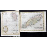 "A Map of the Island of Tobago" together with "A Map of the Island of Dominca" Pair of Hand Coloured