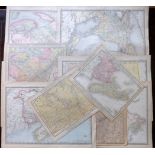 Lot of 10 Lithographed Maps Published C1910-20, Chicago. Canada and Canadian Provinces. Paper