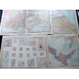 Lot of 12 Lithographed Maps by Rand & McNally. Occasional duplicates. Paper Size: Up to 27 x 20.5