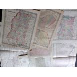 Lot of 8 Engraved & Lithographed Maps. Examples by Colton/Johnson, Century Atlas, and Rand &