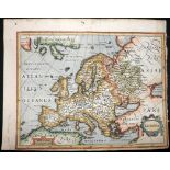 Mercator, Gerard & Jansson, Jan C1630 Hand Coloured Map of Europe. "Europa" Hand Coloured Copper