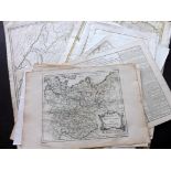 Europe 17th-18th Century. Lot of 25 Hand Coloured Copper Engraved Maps. Lot of 25 Maps. All Copper