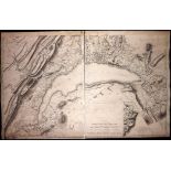 Mallet, Henri C1800 Large Map of Lake Geneva, Switzerland Large 2 sheet (Previously joined) Copper